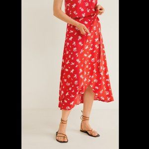 Mango Floral Wrap Skirt Size Small NWT